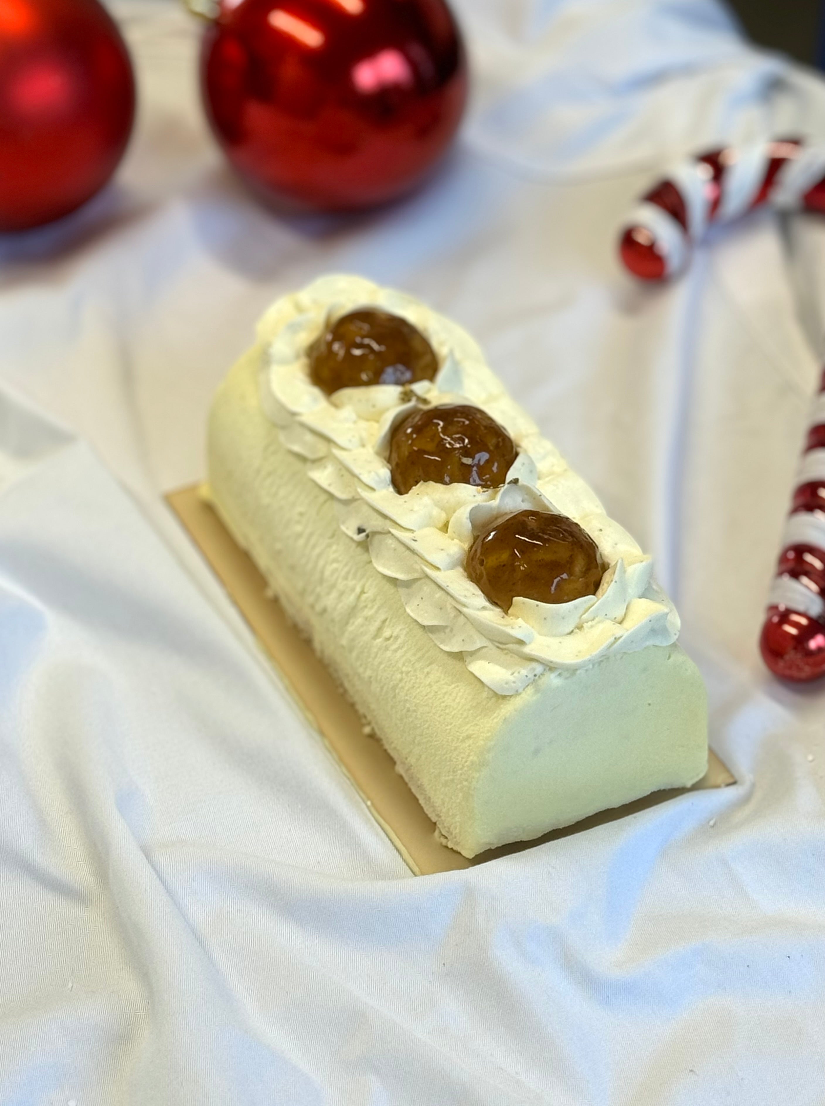 Bûche pomme caramel