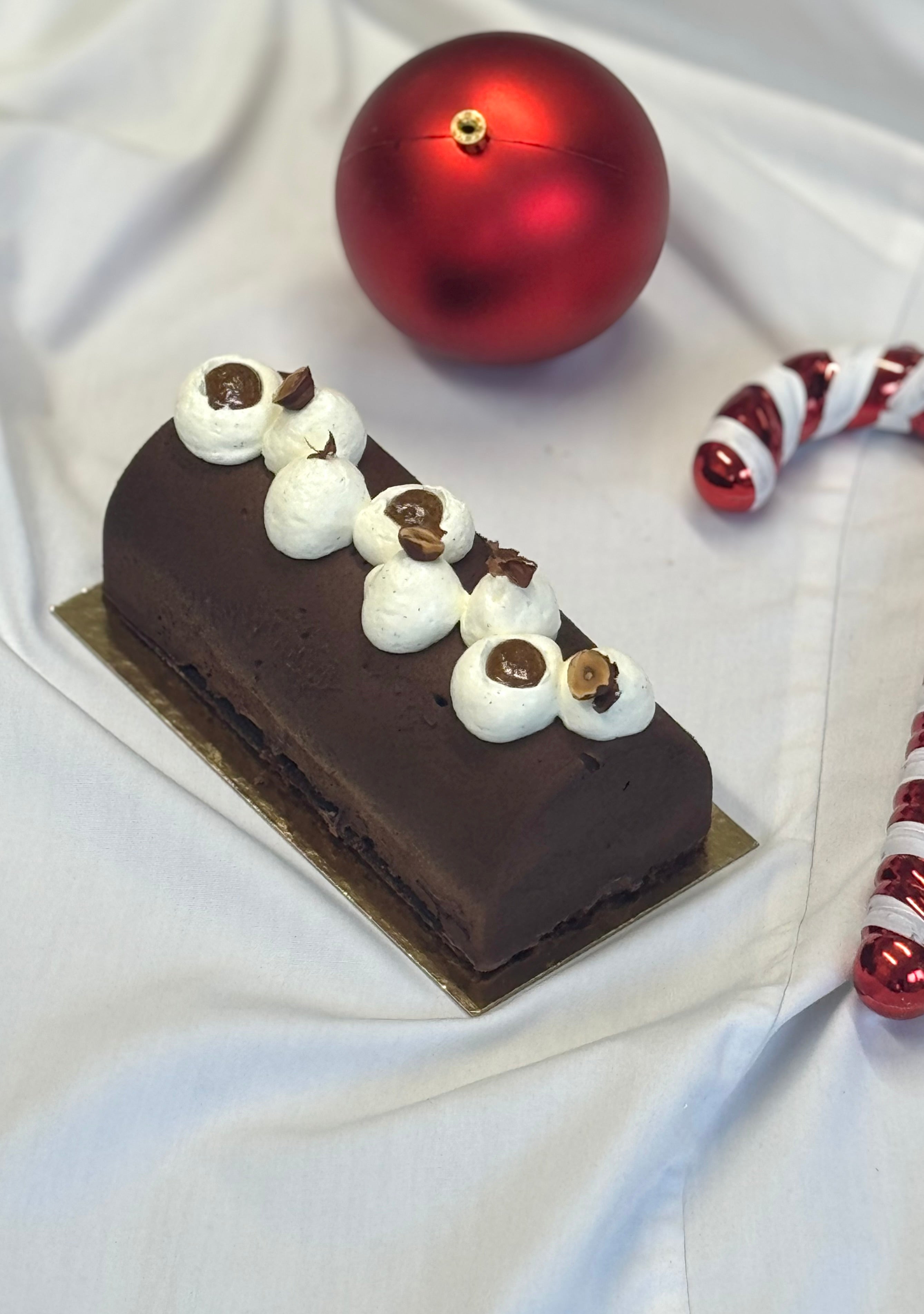 Bûche chocolat praliné